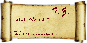 Toldi Zénó névjegykártya